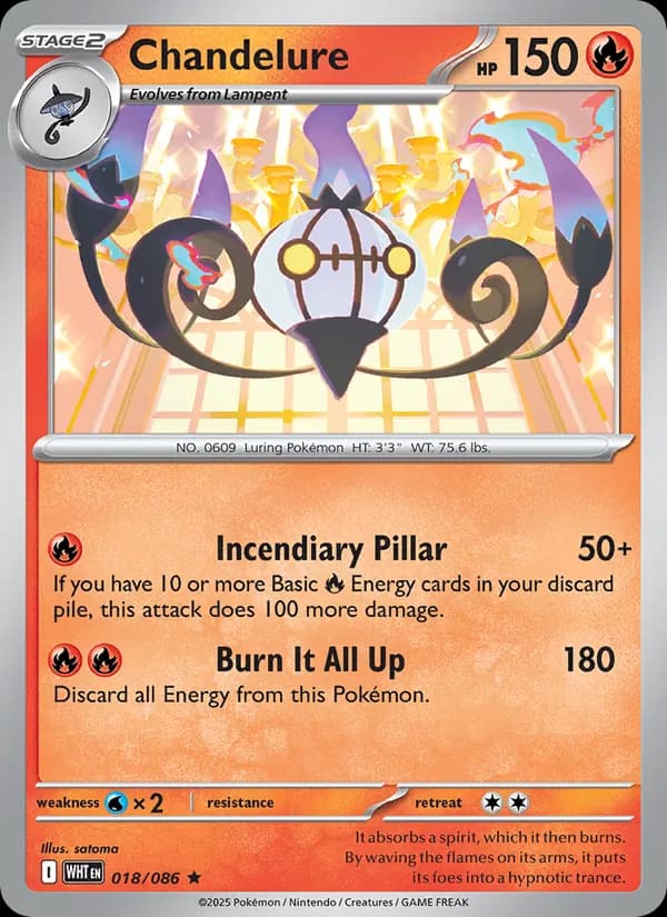 Chandelure — White Flare, Rare