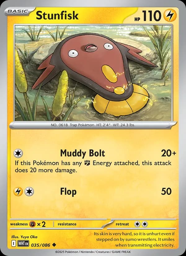 Stunfisk — White Flare, Uncommon