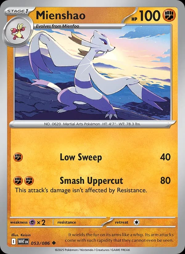 Mienshao — White Flare, Uncommon