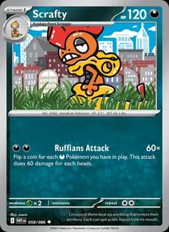 Scrafty — White Flare — Uncommon