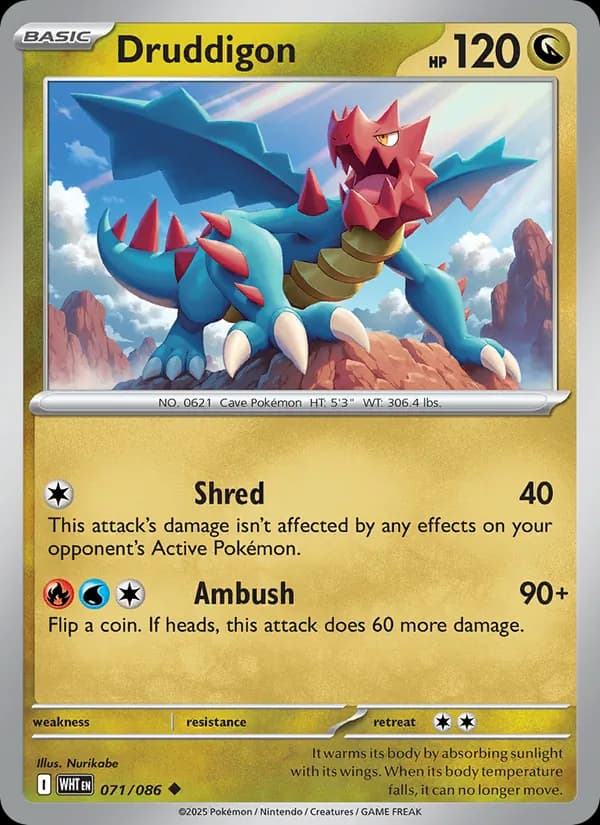 Druddigon — White Flare, Uncommon