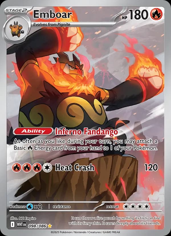 Emboar — White Flare, Illustration rare