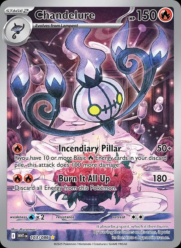 Chandelure — White Flare, Illustration rare