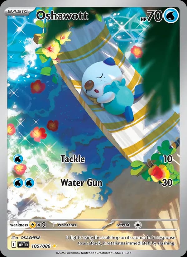 Oshawott — White Flare, Illustration rare
