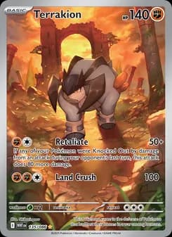 Terrakion — White Flare — Illustration rare