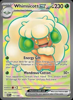 Whimsicott ex — White Flare — Ultra Rare