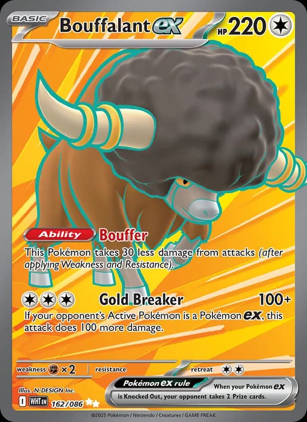 Bouffalant ex — White Flare, Ultra Rare