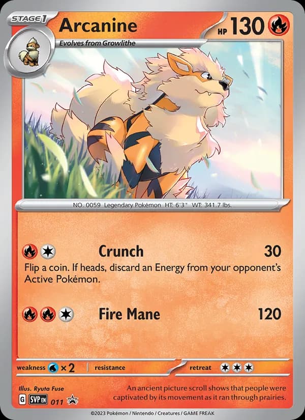 Arcanine — SVP Black Star Promos, None