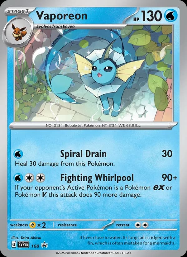 Vaporeon — SVP Black Star Promos, None