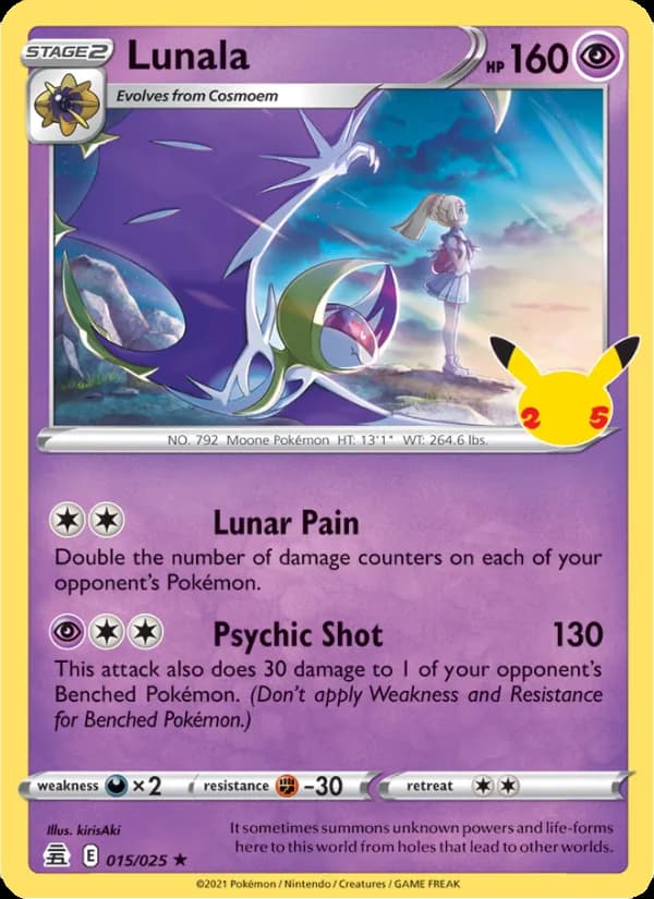 Lunala — Celebrations, Holo Rare