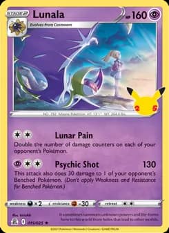 Lunala — Celebrations — Holo Rare