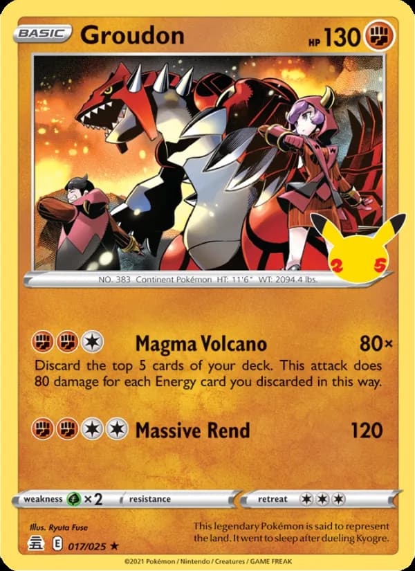 Groudon — Celebrations, Rare
