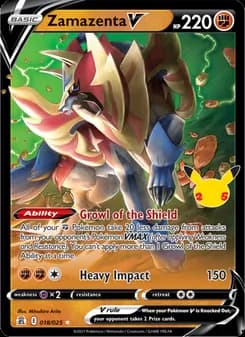 Zamazenta V — Celebrations — Holo Rare V