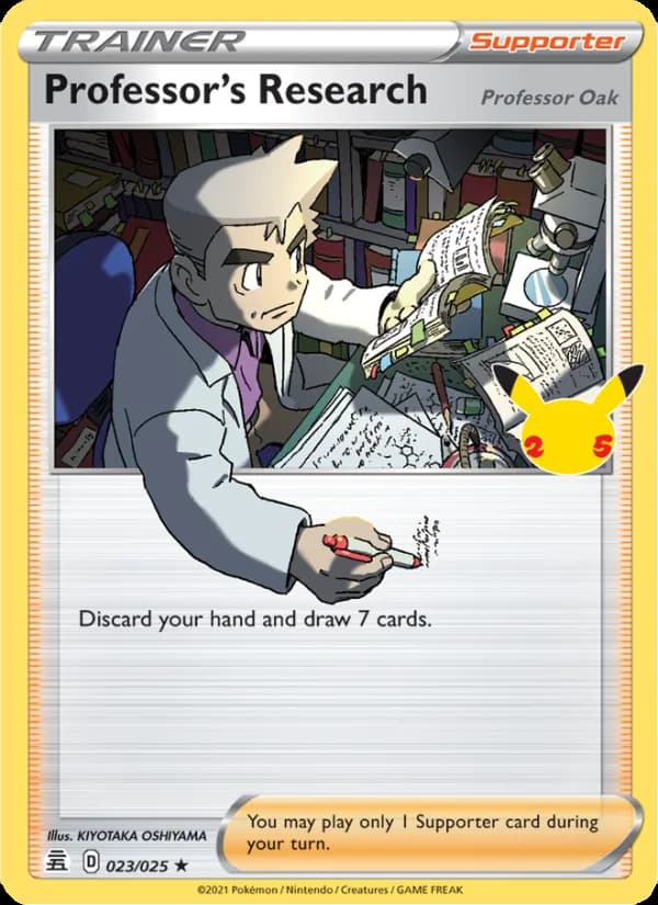 Professor's Research (Professor Oak) — Celebrations, Holo Rare