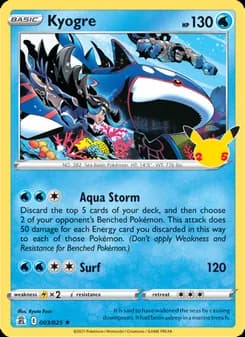 Kyogre — Celebrations — Rare