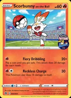 Scorbunny on the Ball — Pokémon Futsal 2020 — None