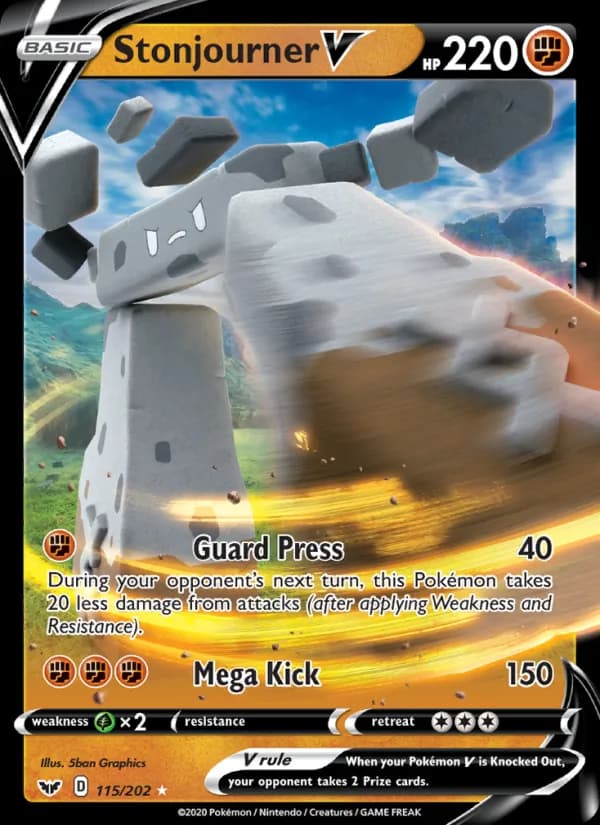 Stonjourner V — Sword & Shield, Holo Rare V