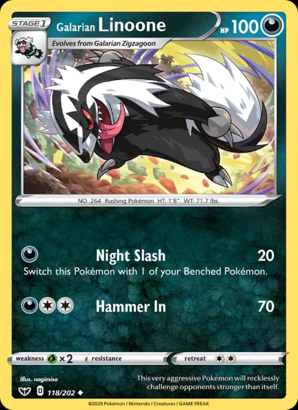 Galarian Linoone — Sword & Shield, Uncommon