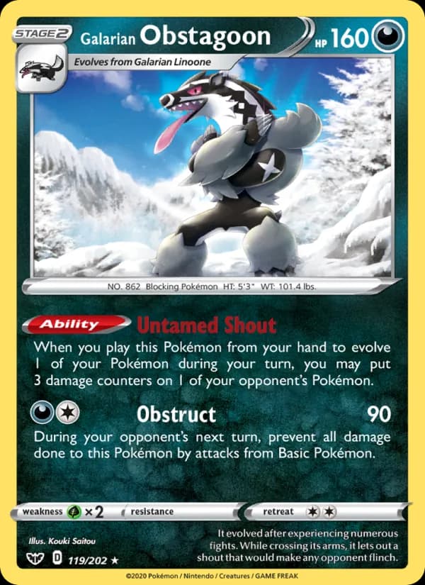 Galarian Obstagoon — Sword & Shield, Holo Rare