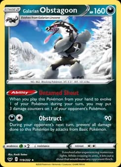 Galarian Obstagoon — Sword & Shield — Holo Rare