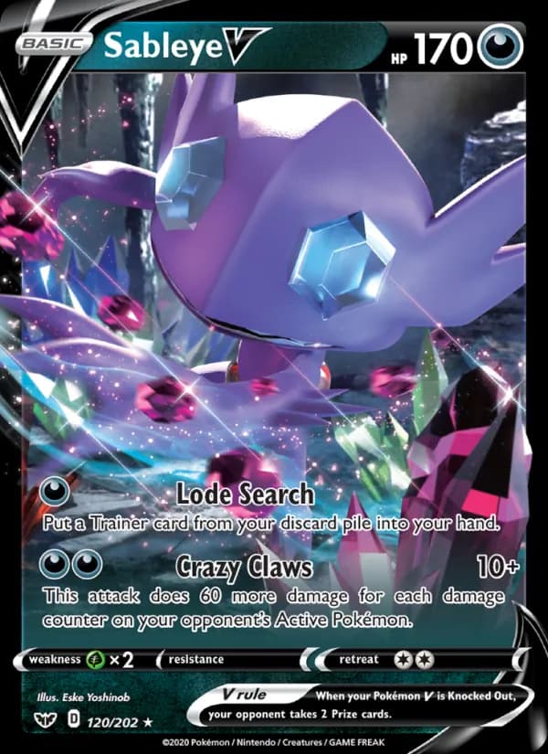 Sableye V — Sword & Shield, Holo Rare V