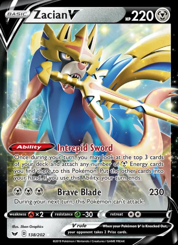 Zacian V — Sword & Shield, Holo Rare V