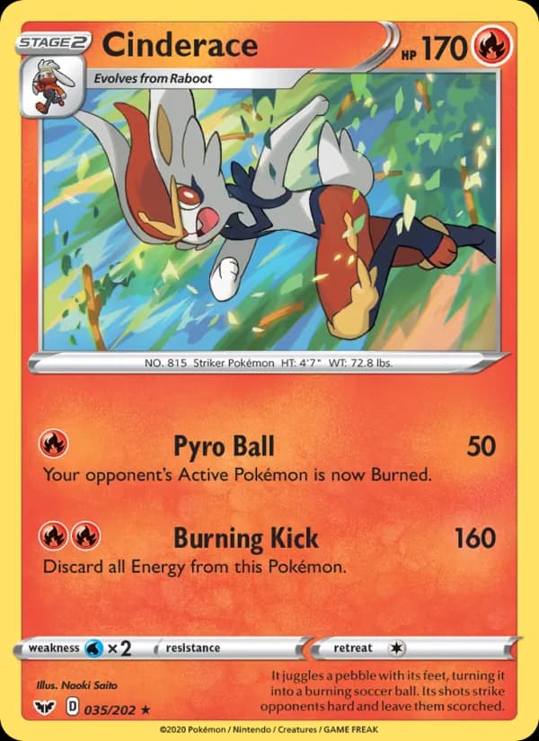 Cinderace — Sword & Shield, Holo Rare VMAX