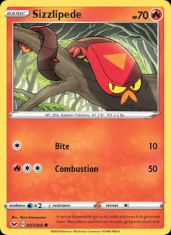Sizzlipede — Sword & Shield — Common