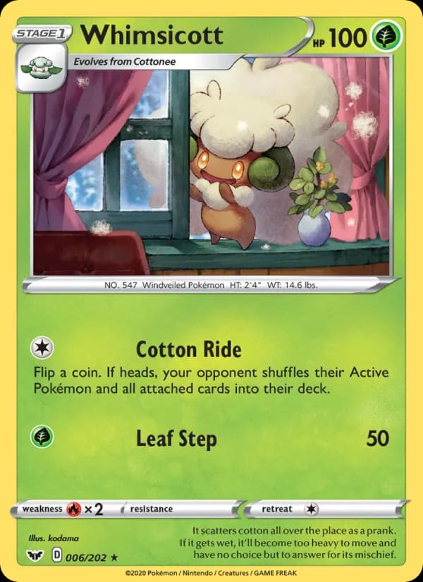 Whimsicott — Sword & Shield, Rare