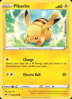 Pikachu — Sword & Shield — Common