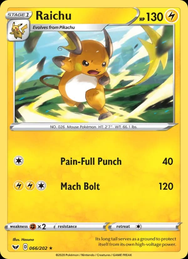 Raichu — Sword & Shield, Rare