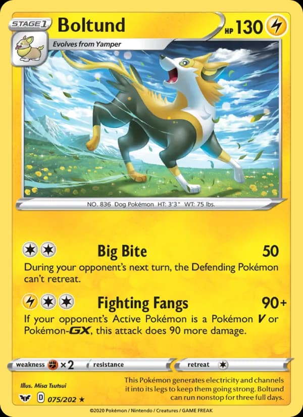 Boltund — Sword & Shield, Holo Rare