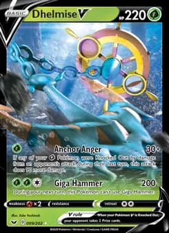 Dhelmise V — Sword & Shield — Holo Rare V
