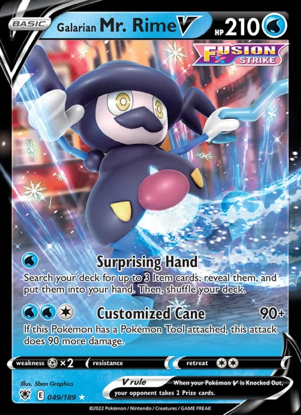 Galarian Mr. Rime V — Astral Radiance, Holo Rare V