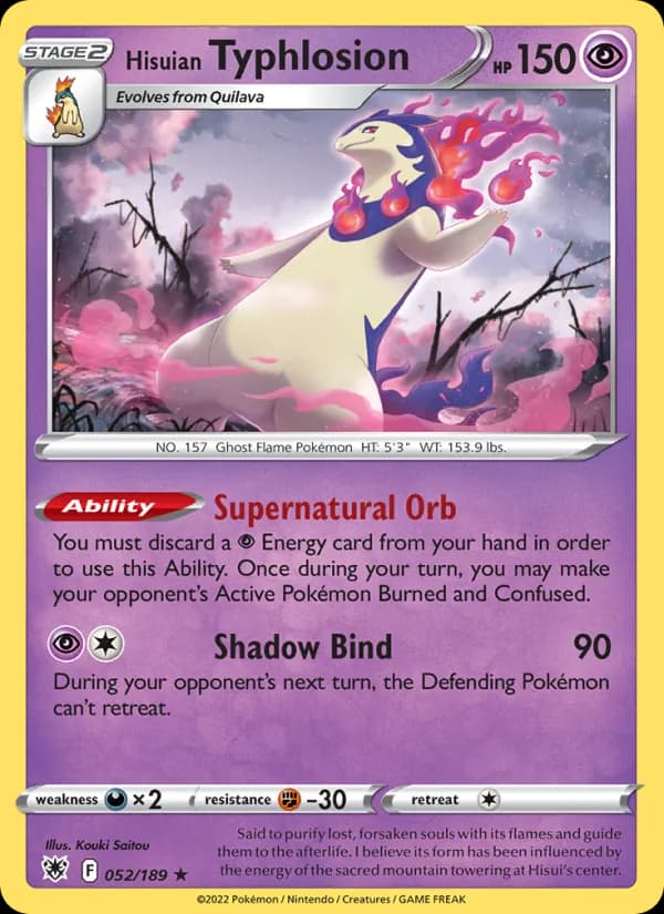 Hisuian Typhlosion — Astral Radiance, Holo Rare