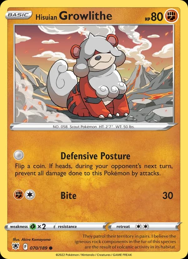 Hisuian Growlithe — Astral Radiance, Common