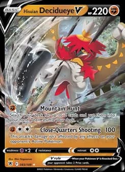 Hisuian Decidueye V — Astral Radiance — Holo Rare V