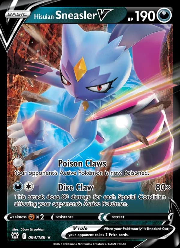 Hisuian Sneasler V — Astral Radiance, Holo Rare V
