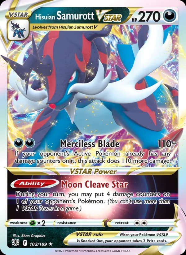 Hisuian Samurott VSTAR — Astral Radiance, Holo Rare VSTAR