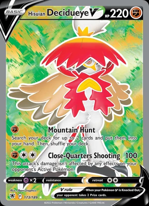 Hisuian Decidueye V — Astral Radiance, Ultra Rare