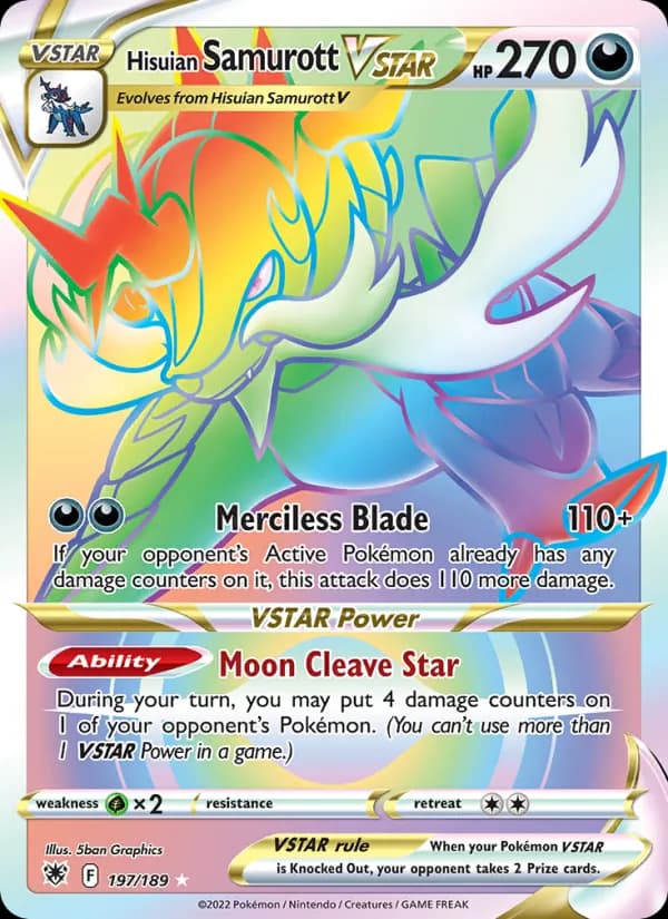 Hisuian Samurott VSTAR — Astral Radiance, Secret Rare