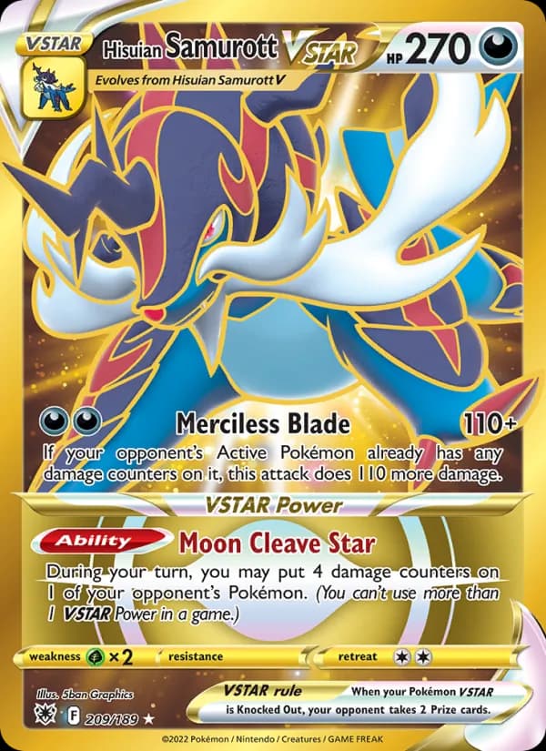 Hisuian Samurott VSTAR — Astral Radiance, Secret Rare