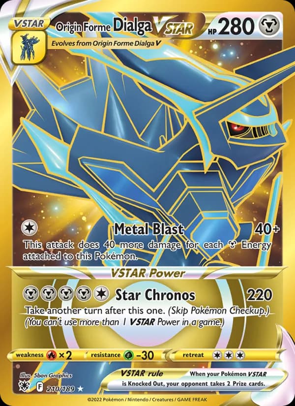 Origin Forme Dialga VSTAR — Astral Radiance, Secret Rare