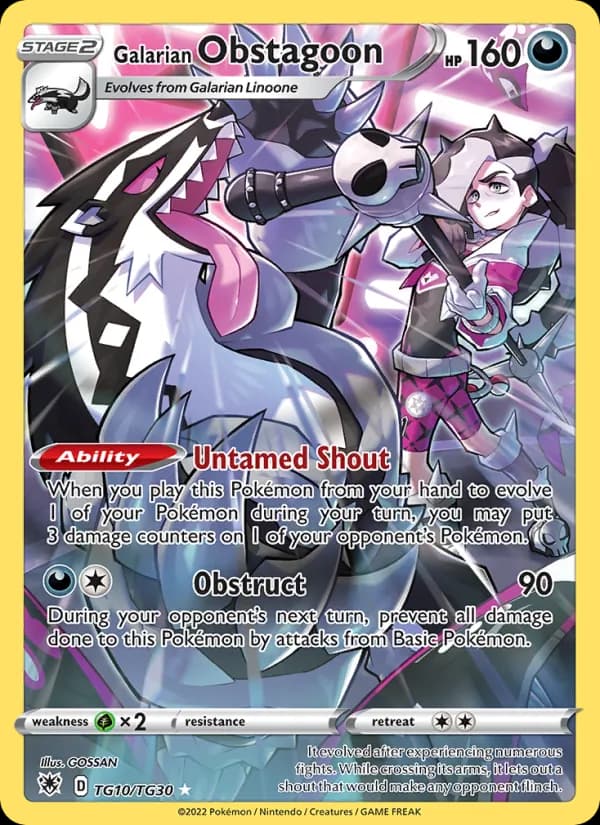 Galarian Obstagoon — Astral Radiance, Rare