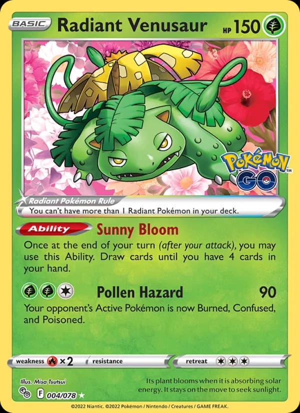 Radiant Venusaur — Pokémon GO, Radiant Rare