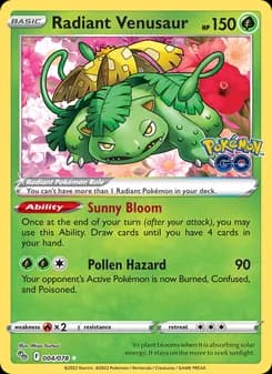 Radiant Venusaur — Pokémon GO — Radiant Rare