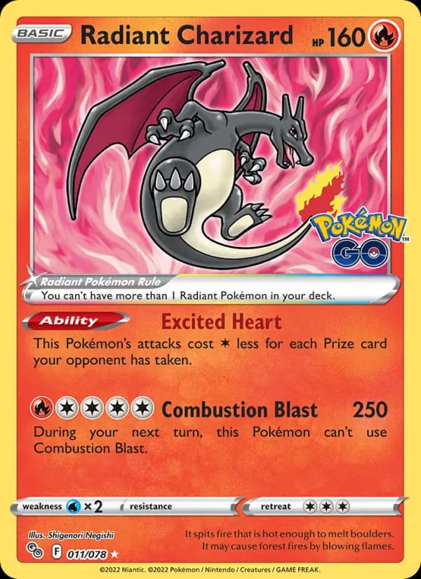 Radiant Charizard — Pokémon GO, Radiant Rare