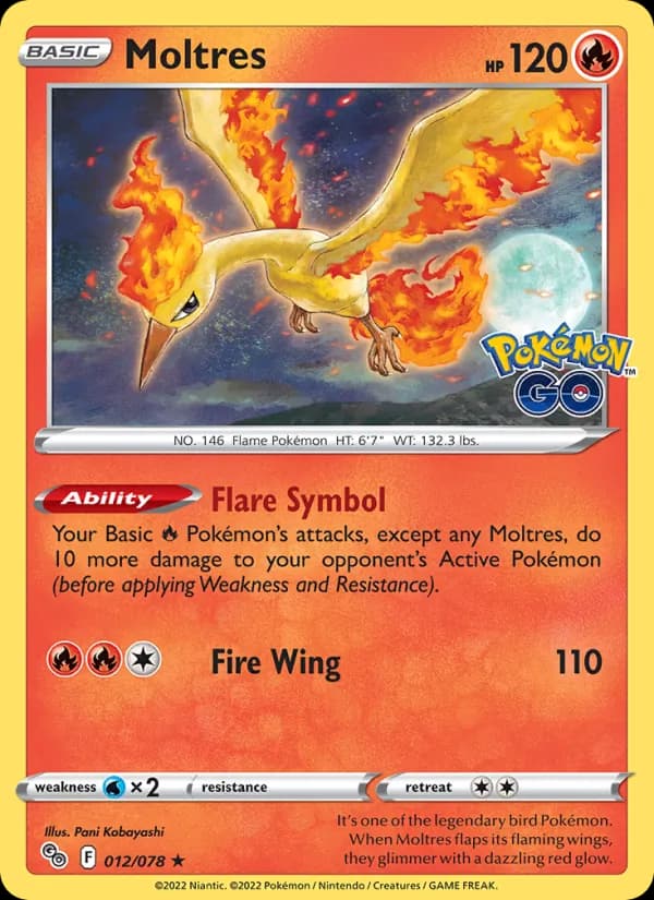 Moltres — Pokémon GO, Holo Rare