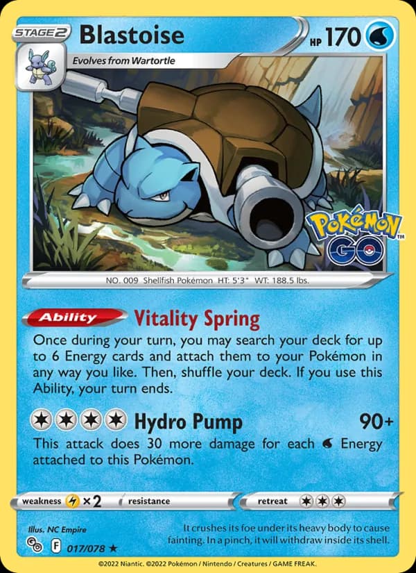 Blastoise — Pokémon GO, Holo Rare