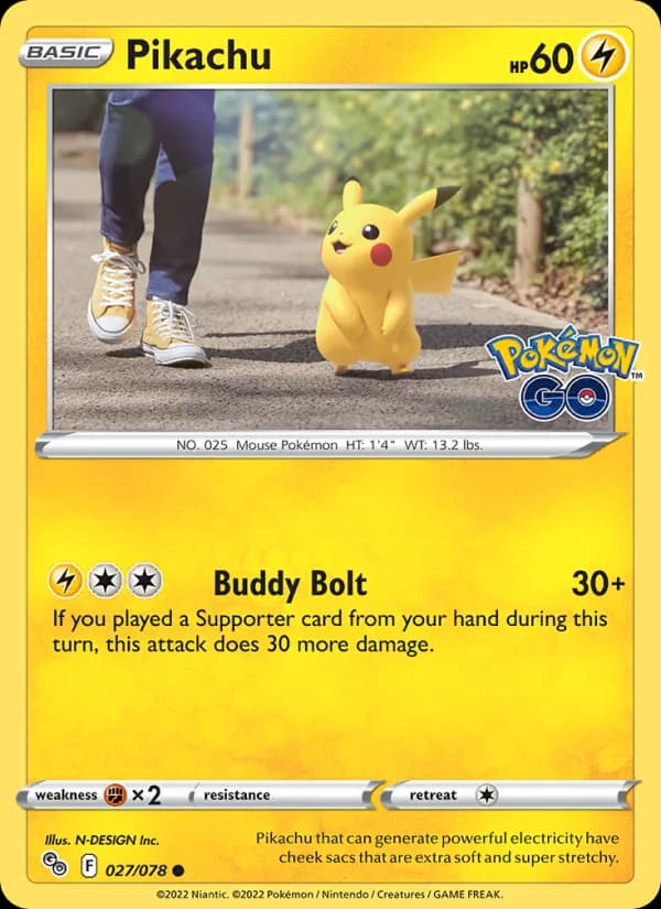 Pikachu — Pokémon GO, Common